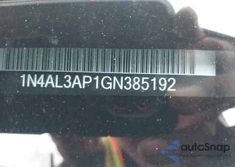 2016 Nissan Altima 2.5/S/Sv/Sl/Sr from USA, damaged, VIN 1N4AL3AP1GN385192